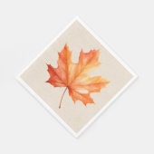 Ahornleaf auf Burlap Serviette (Ecke)