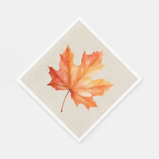 Ahornleaf auf Burlap Serviette (Ecke)