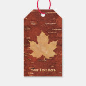 Ahornleaf auf der Birkenrinde Geschenkanhänger (Vorderseite)