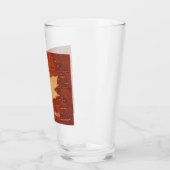 Ahornleaf auf der Birkenrinde Glas (Links)