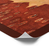 Ahornleaf auf der Birkenrinde Poster (Ecke)