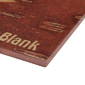 Ahornleaf auf der Birkenrinde Schneidebrett (Ecke)