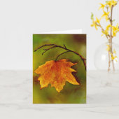 Ahornleaf-Beileid Karte (Gelbe Blume)