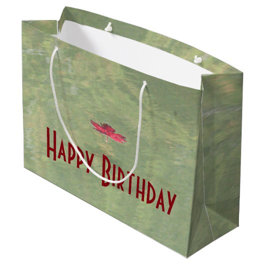 Ahornleaf Birthday Bag Große Geschenktüte (Rückseite Schrägansicht)