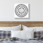 Ahornleaf-Doodle 6 Leinwanddruck (Insitu (Schlafzimmer))