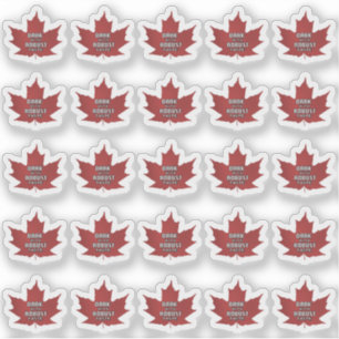 Ahornleaf Dunkle Robust Geschmack Aufkleber