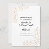 Ahornleaf-Edge-Hochzeit im Herbst Save the Date (Vorderseite)