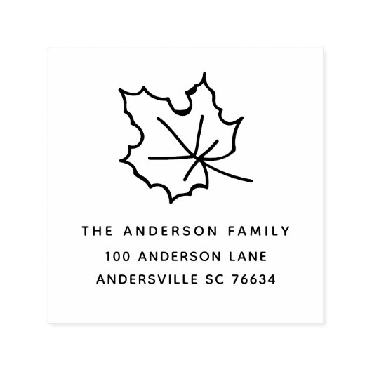 Ahornleaf Erntedank Rücksendeadresse Permastempel (Design)