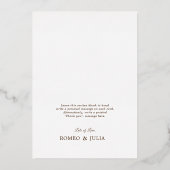 Ahornleaf fällt in Liebe Dank Foil Card Folieneinladung (Rückseite)