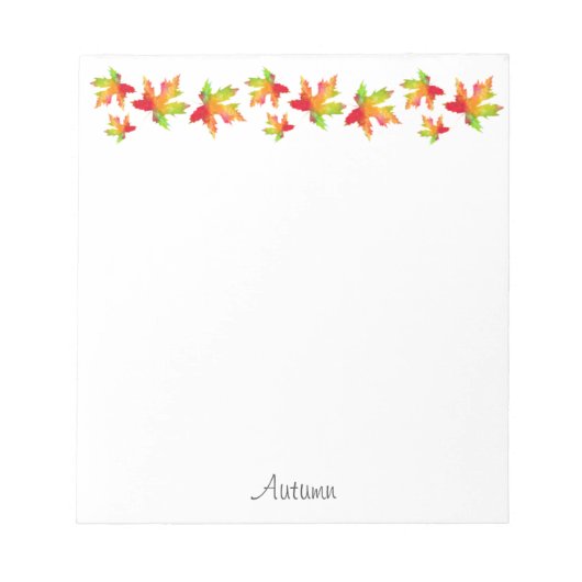 Ahornleaf Garland Tasse Notizblock (Vorderseite)