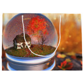 Ahornleaf Globe-Geschenktasche Große Geschenktüte (Rückseite)