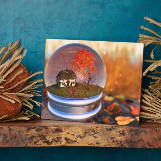 Ahornleaf Globe Picture Plaque Fotoplatte (Seite)