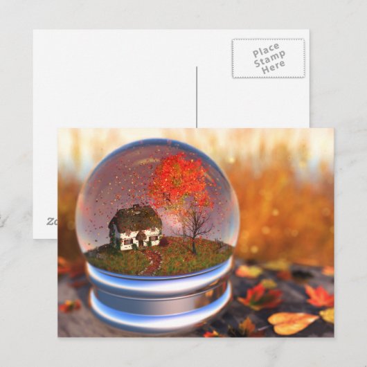 Ahornleaf Globe Postkarte (Vorne/Hinten)