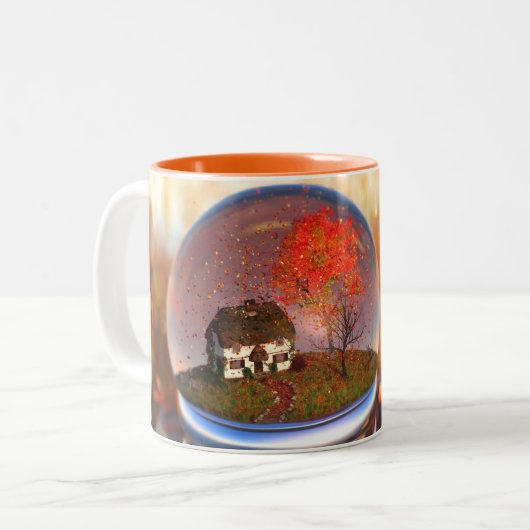 Ahornleaf Globe-Tasse Zweifarbige Tasse (Vorderseite Links)