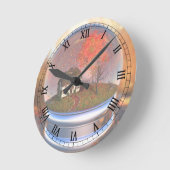 Ahornleaf Globe-Uhr Runde Wanduhr (Winkel)