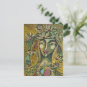 Ahornleaf Goddess Postcard Postkarte (Stehend Vorderseite)