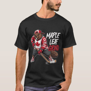 Ahornleaf Grind - Kanadischer Hockey-Beaver T-Shirt