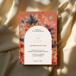 Ahornleaf Herbst Elegante Blume Folieneinladung