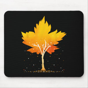 Ahornleaf Herbstbaum Orange Herbstlaube Saison Mousepad