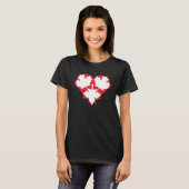 Ahornleaf Herz Liebe Kanada T-Shirt (Vorne ganz)