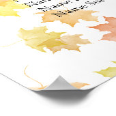 Ahornleaf Hochzeitstisch Poster (Ecke)