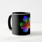 Ahornleaf im schwarzen Hintergrund Tasse (Vorderseite Links)