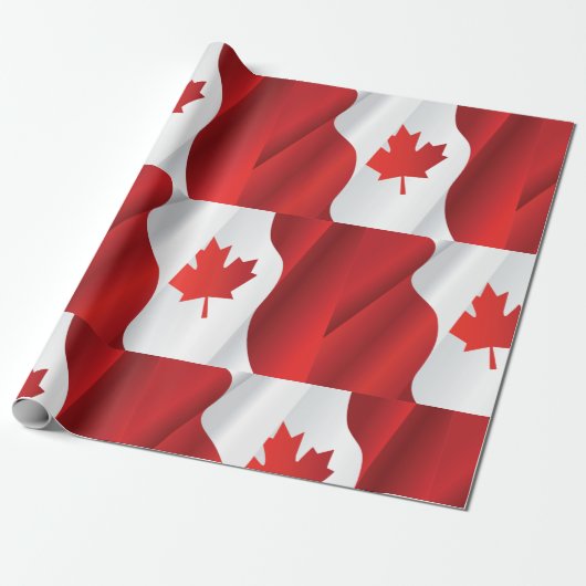 Ahornleaf Kanada-Flagge Geschenkpapier (Ungerollt)