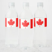 Ahornleaf Kanada Tag 1 Juli Feierlichkeiten Gesche Wasserflaschenetikett (Flaschen)