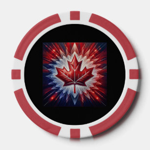 Ahornleaf Kanadisches Fraktal Pokerchips
