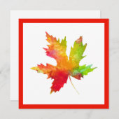 Ahornleaf-Merkkarte für den Herbst Mitteilungskarte (Vorne/Hinten)