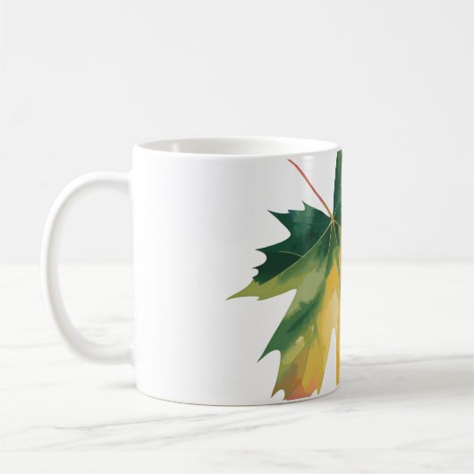 Ahornleaf mit individuellem Gewindekissen Kaffeetasse (Links)