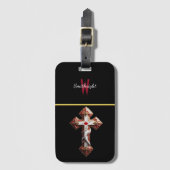 Ahornleaf mit Kreuz besetzt Gepäckanhänger (Vorderseite Vertikal)