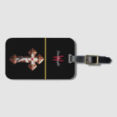 Ahornleaf mit Kreuz besetzt Gepäckanhänger (Vorderseite (Horizontal))