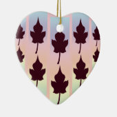 Ahornleaf mit Regenbogen - Keramik Ornament (Rechts)