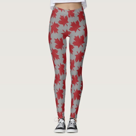 Ahornleaf Muster Leggings (Vorderseite)