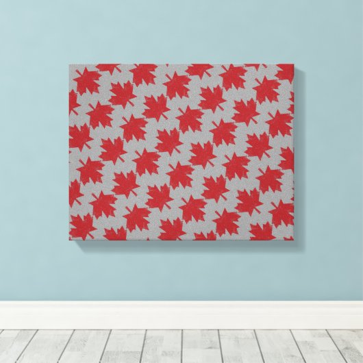 Ahornleaf Muster Leinwanddruck (Insitu (Holzboden))