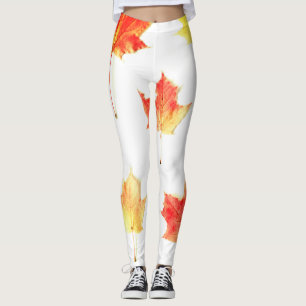 Ahornleaf Nahtloses Muster Leggings