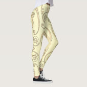 Ahornleaf Nahtloses Muster Leggings (Rechts)