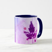 Ahornleaf Natural Ink Handmade Lila Bio Art Tasse (VorderseiteRechts)