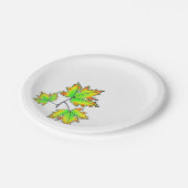 Ahornleaf Pappteller (Schrägansicht)