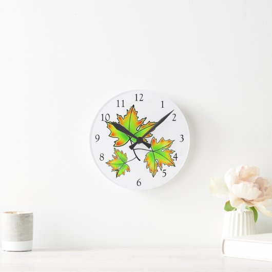 Ahornleaf Runde Wanduhr (Zuhause)