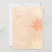 Ahornleaf Rustikales Fall Brautparty Einladung (Rückseite)