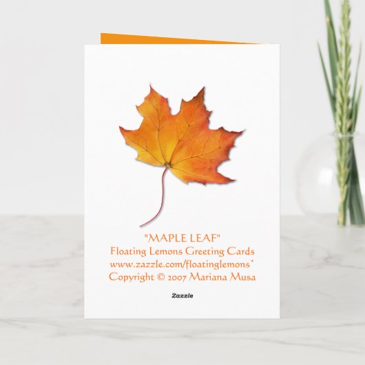 Ahornleaf Vielen Dank 2 Note Card Dankeskarte (Rückseite)