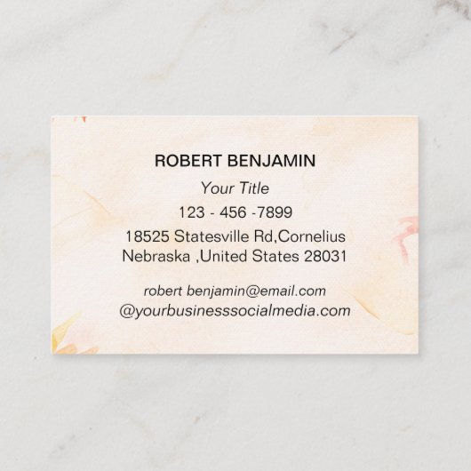 Ahornleaf Visitenkarte (Rückseite)