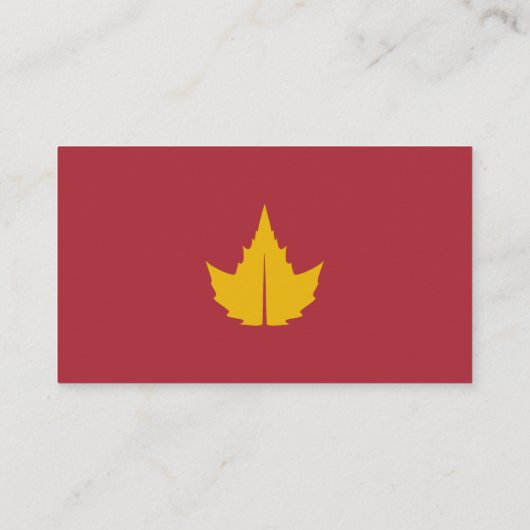 Ahornleaf-Visitenkarte fällt Herbstfarbe Visitenkarte (Rückseite)