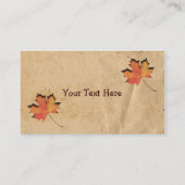 Ahornleaf-Visitenkarte Visitenkarte (Rückseite)