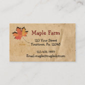 Ahornleaf-Visitenkarte Visitenkarte (Vorderseite)