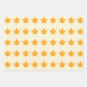 Ahornleaf-Wrapping Paper Flat Sheet Set 3 Geschenkpapier Set (Vorderseite 2)
