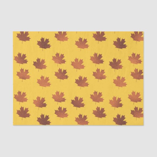 Ahornleder (Design 38 Gelb/Orange-Serie) Seidenpapier (Vorderseite)