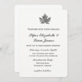 Ahornleder Einladung zur Hochzeit (Vorne/Hinten)